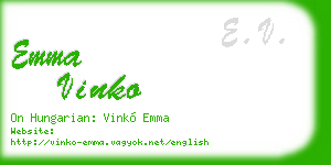 emma vinko business card